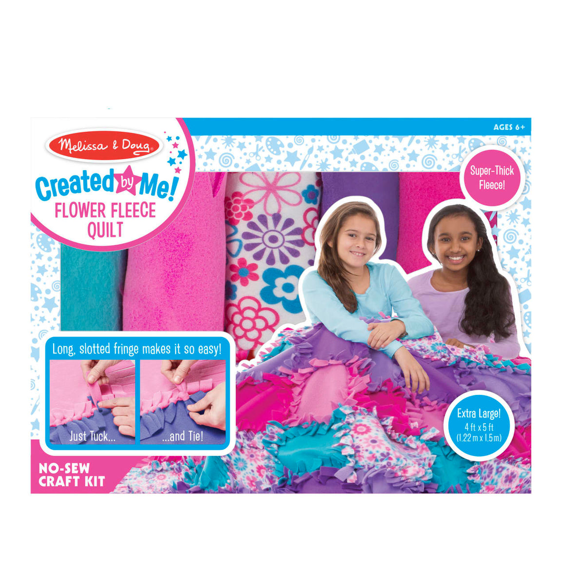 Created by Me! Flower Fleece Quilt X4