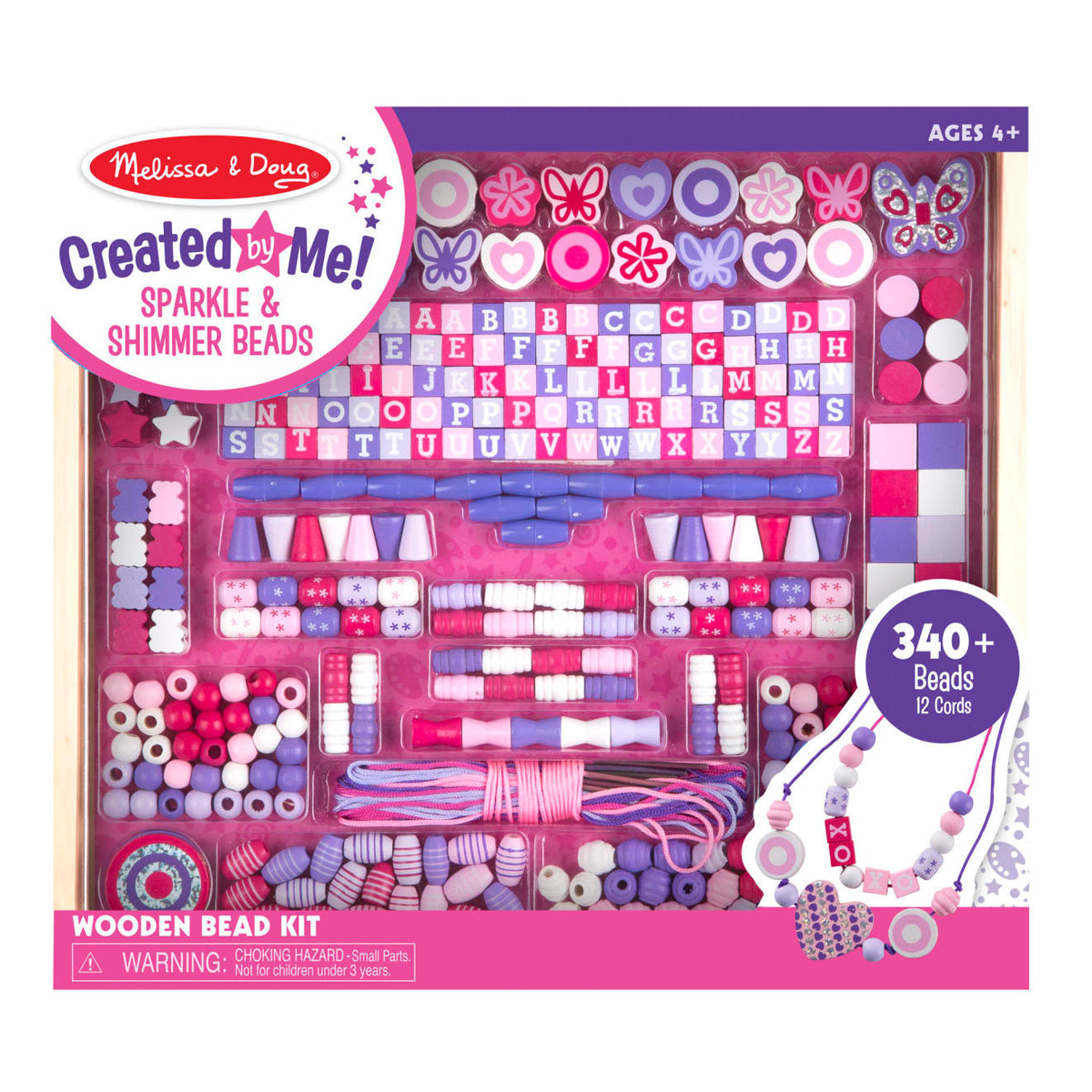 Created by Me! Sparkle & Shimmer Beads Wooden Bead Kit Y5