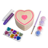 Decorate-Your-Own Wooden Heart Box Z8