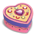 Decorate-Your-Own Wooden Heart Box Z8