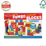 Deluxe Jumbo Cardboard Blocks - 40 Pieces O3