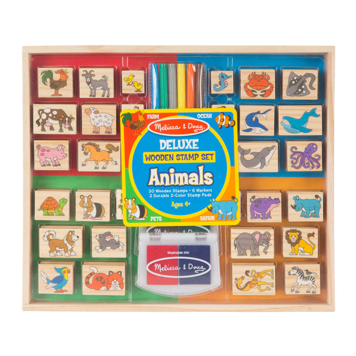 Deluxe Wooden Stamp Set - Animals V4