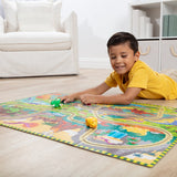 Dinosaur Adventure Tracks Floor Puzzle – 48 Pieces + 2 Wind-Up Dinosaurs R4