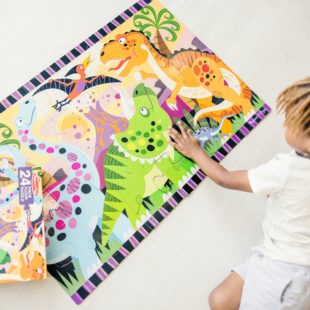 Dinosaur Dawn Floor Puzzle - 24 Pieces S5