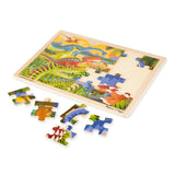 Dinosaur Wooden Jigsaw Puzzle - 24 Pieces A4