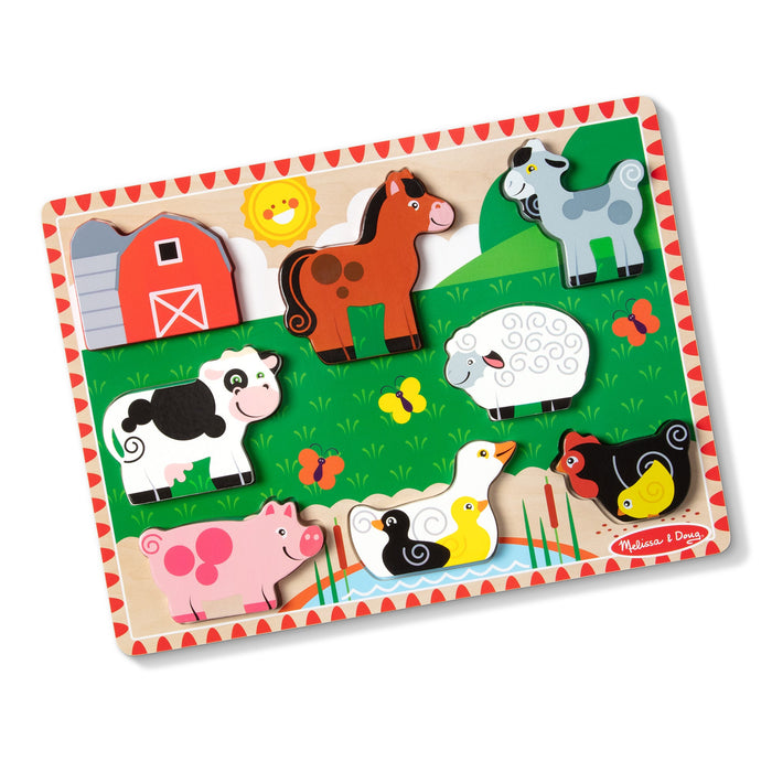 Farm Animals Chunky Puzzle - 8 Pieces Y5