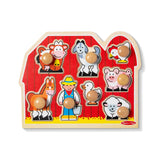 Farm Friends Jumbo Peg Puzzle - 8 Pieces X3