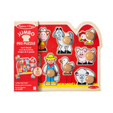Farm Friends Jumbo Peg Puzzle - 8 Pieces X3