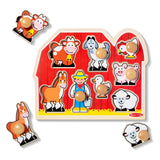 Farm Friends Jumbo Peg Puzzle - 8 Pieces X3