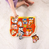 Farm Friends Jumbo Peg Puzzle - 8 Pieces X3
