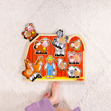Farm Friends Jumbo Peg Puzzle - 8 Pieces X3