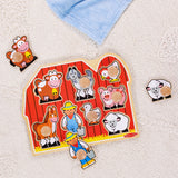 Farm Friends Jumbo Peg Puzzle - 8 Pieces X3