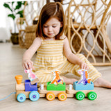 First Play Wooden Rocking Farm Animals Pull Train G2