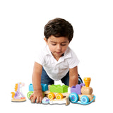 First Play Wooden Rocking Farm Animals Pull Train G2