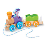 First Play Wooden Rocking Farm Animals Pull Train G2