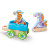 First Play Wooden Rocking Farm Animals Pull Train G2