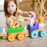 First Play Wooden Rocking Farm Animals Pull Train G2
