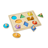 Geometric Shapes Deluxe Jumbo Peg Puzzle - 8 Pieces V7