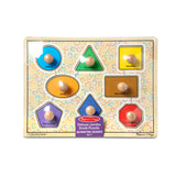 Geometric Shapes Deluxe Jumbo Peg Puzzle - 8 Pieces V7