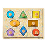 Geometric Shapes Deluxe Jumbo Peg Puzzle - 8 Pieces V7