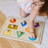 Geometric Shapes Deluxe Jumbo Peg Puzzle - 8 Pieces V7
