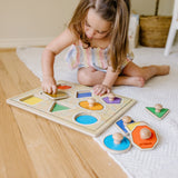 Geometric Shapes Deluxe Jumbo Peg Puzzle - 8 Pieces V7