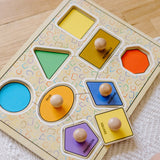Geometric Shapes Deluxe Jumbo Peg Puzzle - 8 Pieces V7