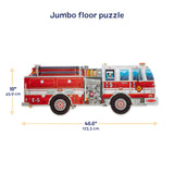 Giant Fire Truck Floor Puzzle - 24 Pieces W1