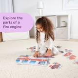 Giant Fire Truck Floor Puzzle - 24 Pieces W1
