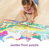 Glow-in-the-Dark Unicorn Floor Puzzle - 48 Pieces Y9