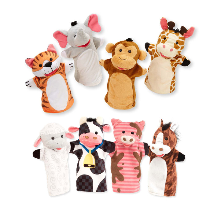 Hand Puppet 2-Pack: Farm Friends, Zoo Friends I0