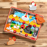 Happy Hens Push to Pop Puzzle T4