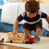 Horse Carrier Wooden Vehicles Play Set O4