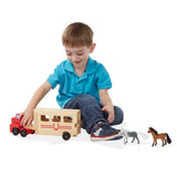 Horse Carrier Wooden Vehicles Play Set O4