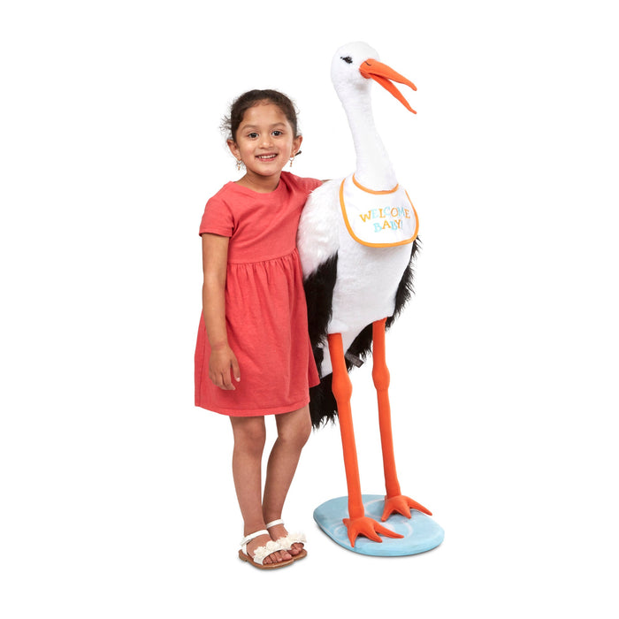 Lifelike Plush Stork V3