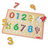 Lift & See Numbers Peg Puzzle - 10 Pieces L1