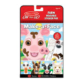 Make-a-Face – Farm Reusable Sticker Pad – On the Go Travel Activity H3