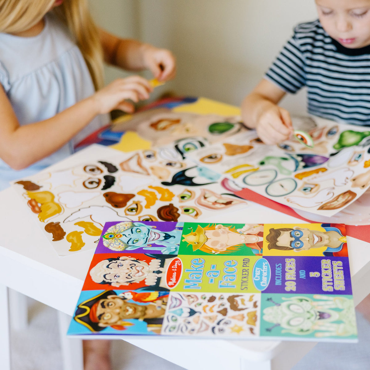 Make-a-Face Sticker Pad - Crazy Characters C1