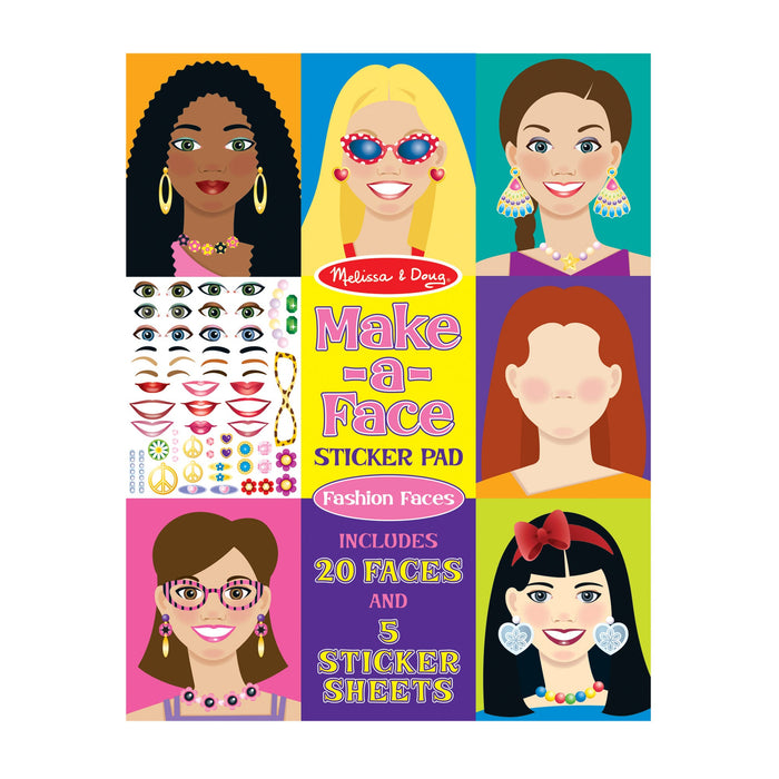 Make-a-Face Sticker Pad - Fashion Faces C2