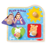Ms. Rachel™ Wooden Peek-a-Boo Jumbo Peg Puzzle – 4 Pieces H7