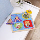 Ms. Rachel™ Wooden Peek-a-Boo Jumbo Peg Puzzle – 4 Pieces H7