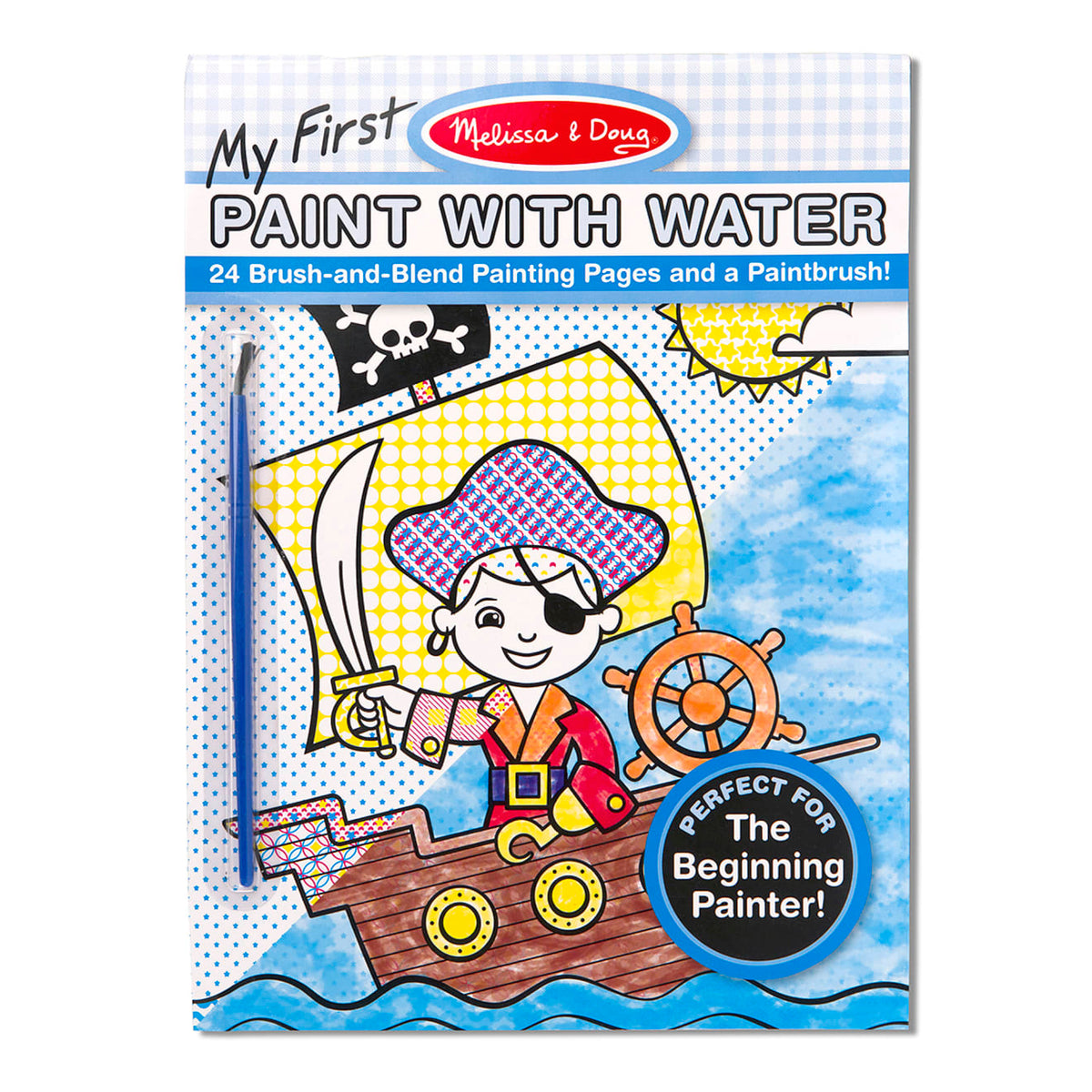 My First Paint With Water Kids' Art Pad With Paintbrush - Pirates, Space, Construction, and More O7