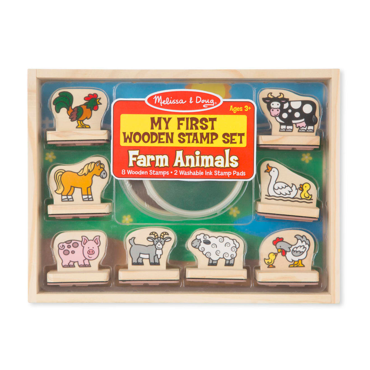 My First Wooden Stamp Set - Farm Animals B6