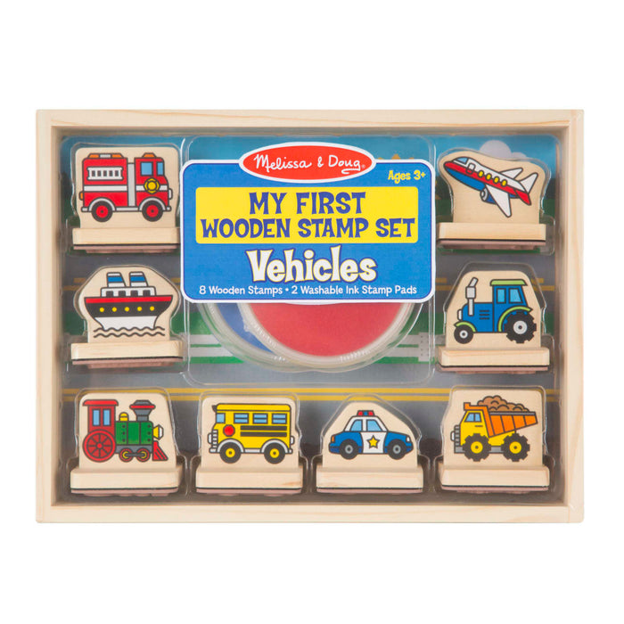 My First Wooden Stamp Set - Vehicles V5