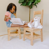 Pair of Solid Wood Chairs 2-Piece Set Y6