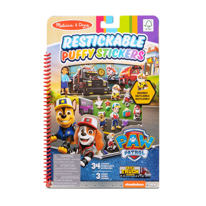 PAW Patrol Restickable Puffy Stickers - Big Truck Pups S9