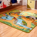 Prehistoric Playground Dinosaur Rug N0