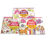 Princess, Fairy, Animals & More Coloring and Sticker Pad Bundle N0