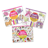 Princess, Fairy, Animals & More Coloring and Sticker Pad Bundle N0