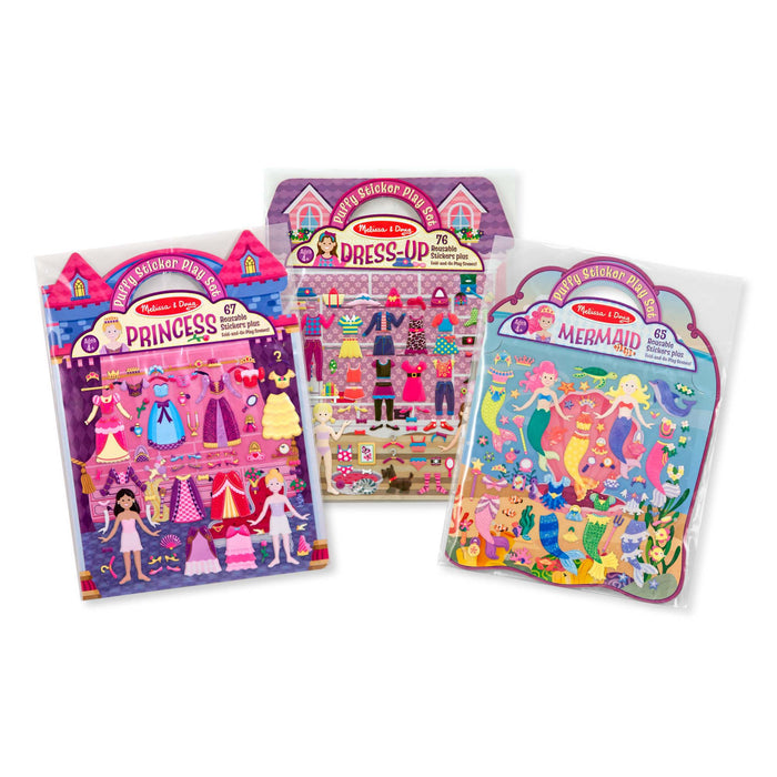 Puffy Sticker Bundle - Dress-Up, Princess and Mermaid F0